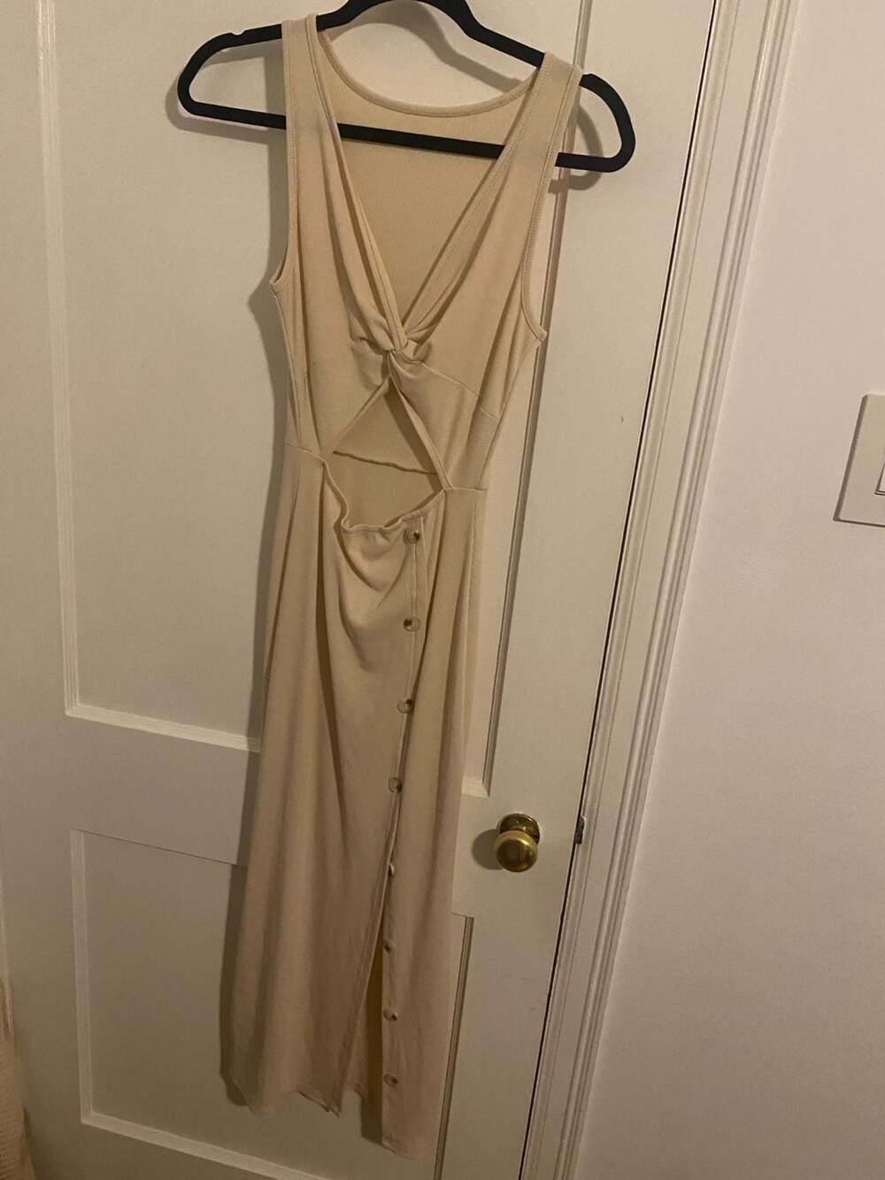 SHEIN BEIGE SMALL DRESS WITH CUT OUT